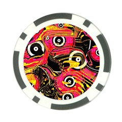 Abstract Clutter Pattern Baffled Field Poker Chip Card Guard (10 Pack) by Simbadda