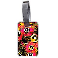 Abstract Clutter Pattern Baffled Field Luggage Tags (one Side)  by Simbadda