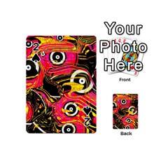 Abstract Clutter Pattern Baffled Field Playing Cards 54 (mini)  by Simbadda