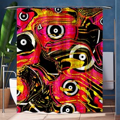 Abstract Clutter Pattern Baffled Field Shower Curtain 60  X 72  (medium)  by Simbadda