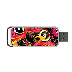 Abstract Clutter Pattern Baffled Field Portable Usb Flash (one Side) by Simbadda