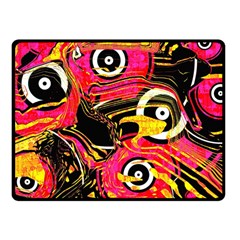 Abstract Clutter Pattern Baffled Field Double Sided Fleece Blanket (small)  by Simbadda