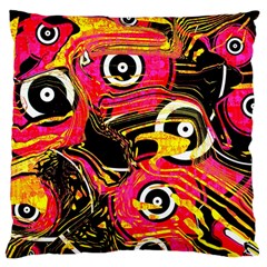 Abstract Clutter Pattern Baffled Field Standard Flano Cushion Case (one Side) by Simbadda