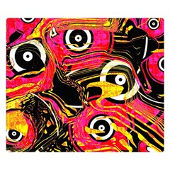 Abstract Clutter Pattern Baffled Field Double Sided Flano Blanket (small)  by Simbadda