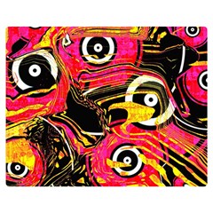 Abstract Clutter Pattern Baffled Field Double Sided Flano Blanket (medium)  by Simbadda