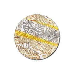 Abstract Composition Pattern Rubber Round Coaster (4 Pack)  by Simbadda