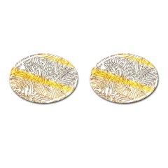 Abstract Composition Pattern Cufflinks (oval) by Simbadda