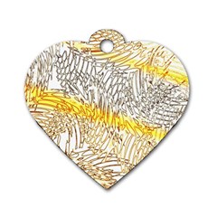 Abstract Composition Pattern Dog Tag Heart (two Sides)