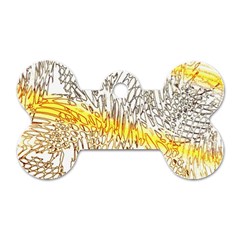 Abstract Composition Pattern Dog Tag Bone (one Side) by Simbadda