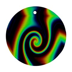 Background Colorful Vortex In Structure Ornament (round) by Simbadda