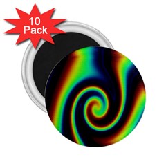 Background Colorful Vortex In Structure 2 25  Magnets (10 Pack)  by Simbadda