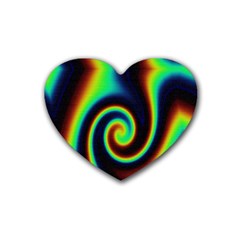 Background Colorful Vortex In Structure Heart Coaster (4 Pack)  by Simbadda