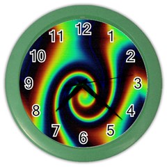 Background Colorful Vortex In Structure Color Wall Clocks by Simbadda