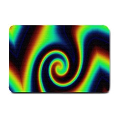 Background Colorful Vortex In Structure Small Doormat  by Simbadda