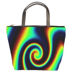 Background Colorful Vortex In Structure Bucket Bags by Simbadda