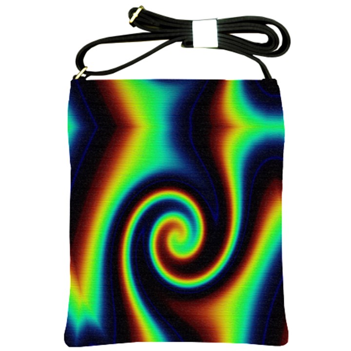 Background Colorful Vortex In Structure Shoulder Sling Bags