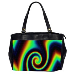 Background Colorful Vortex In Structure Office Handbags (2 Sides)  by Simbadda