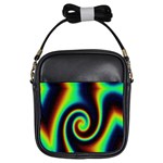 Background Colorful Vortex In Structure Girls Sling Bags Front