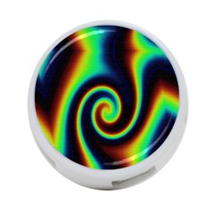 Background Colorful Vortex In Structure 4-port Usb Hub (two Sides)  by Simbadda