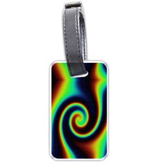 Background Colorful Vortex In Structure Luggage Tags (one Side)  by Simbadda