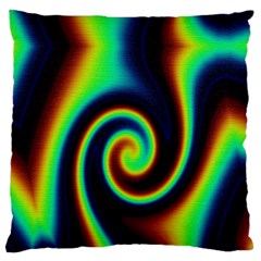 Background Colorful Vortex In Structure Large Cushion Case (one Side) by Simbadda