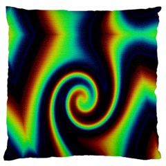 Background Colorful Vortex In Structure Large Flano Cushion Case (two Sides) by Simbadda