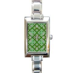 Digital Computer Graphic Seamless Geometric Ornament Rectangle Italian Charm Watch by Simbadda