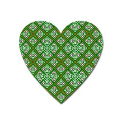 Digital Computer Graphic Seamless Geometric Ornament Heart Magnet by Simbadda