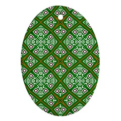 Digital Computer Graphic Seamless Geometric Ornament Oval Ornament (two Sides) by Simbadda