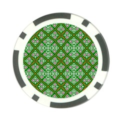 Digital Computer Graphic Seamless Geometric Ornament Poker Chip Card Guard by Simbadda