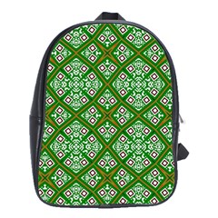 Digital Computer Graphic Seamless Geometric Ornament School Bags(large)  by Simbadda