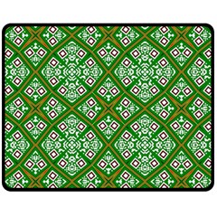 Digital Computer Graphic Seamless Geometric Ornament Fleece Blanket (medium)  by Simbadda