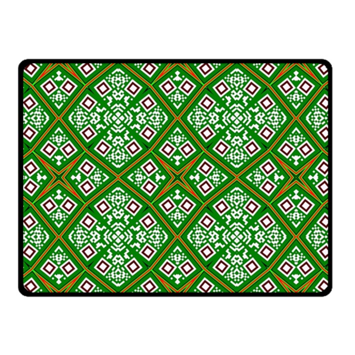 Digital Computer Graphic Seamless Geometric Ornament Fleece Blanket (Small)