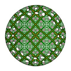 Digital Computer Graphic Seamless Geometric Ornament Round Filigree Ornament (two Sides) by Simbadda