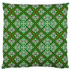 Digital Computer Graphic Seamless Geometric Ornament Large Cushion Case (two Sides) by Simbadda