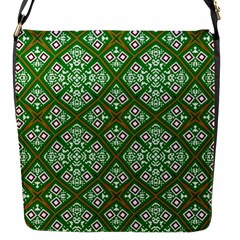 Digital Computer Graphic Seamless Geometric Ornament Flap Messenger Bag (s) by Simbadda