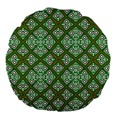 Digital Computer Graphic Seamless Geometric Ornament Large 18  Premium Flano Round Cushions by Simbadda