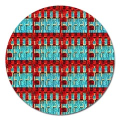 Architectural Abstract Pattern Magnet 5  (round) by Simbadda