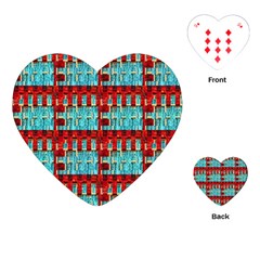 Architectural Abstract Pattern Playing Cards (heart)  by Simbadda