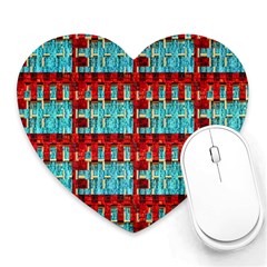 Architectural Abstract Pattern Heart Mousepads by Simbadda