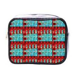 Architectural Abstract Pattern Mini Toiletries Bags by Simbadda