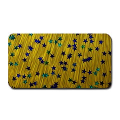 Abstract Gold Background With Blue Stars Medium Bar Mats by Simbadda