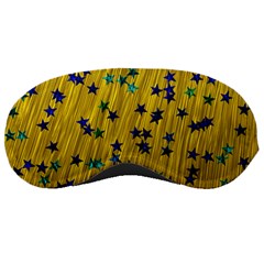 Abstract Gold Background With Blue Stars Sleeping Masks by Simbadda