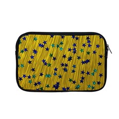 Abstract Gold Background With Blue Stars Apple Macbook Pro 13  Zipper Case by Simbadda