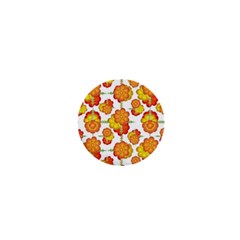 Colorful Stylized Floral Pattern 1  Mini Buttons by dflcprints