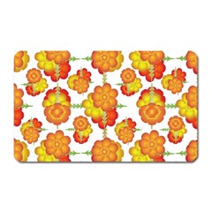 Colorful Stylized Floral Pattern Magnet (rectangular) by dflcprints