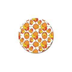 Colorful Stylized Floral Pattern Golf Ball Marker by dflcprints