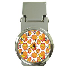 Colorful Stylized Floral Pattern Money Clip Watches by dflcprints