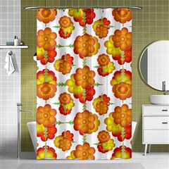 Colorful Stylized Floral Pattern Shower Curtain 48  X 72  (small)  by dflcprints