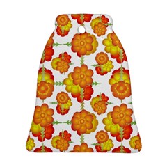 Colorful Stylized Floral Pattern Bell Ornament (two Sides) by dflcprints